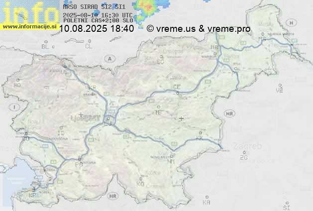 Radarska karta padavin