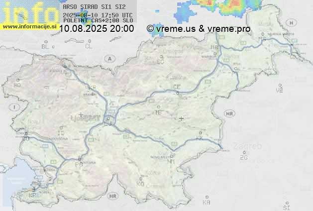 Radarska karta padavin