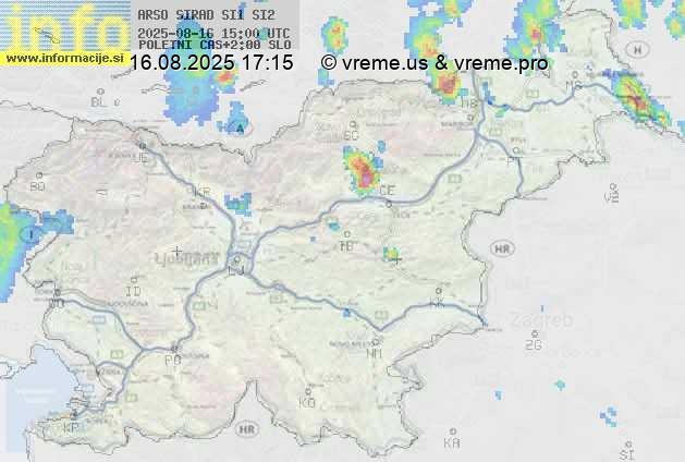 Radarska karta padavin