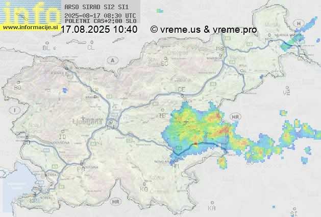 Radarska karta padavin