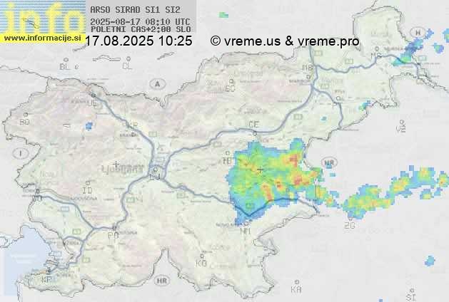 Radarska karta padavin