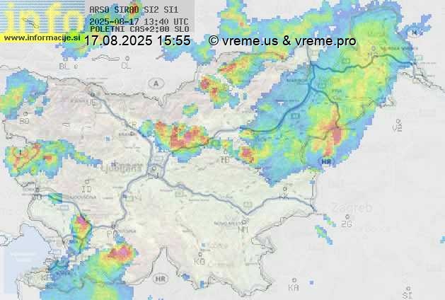 Radarska karta padavin