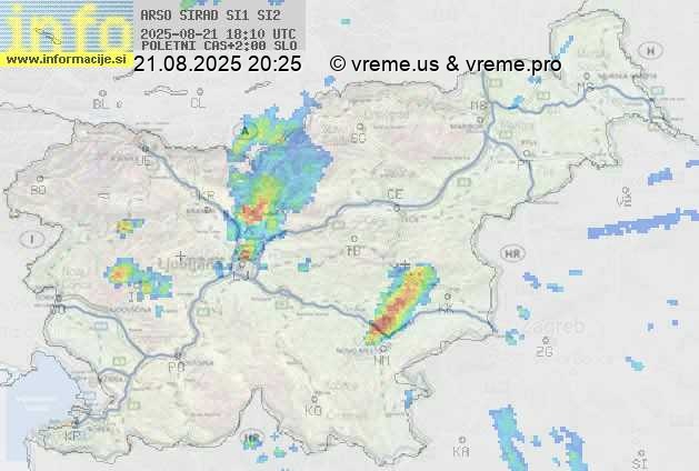 Radarska karta padavin