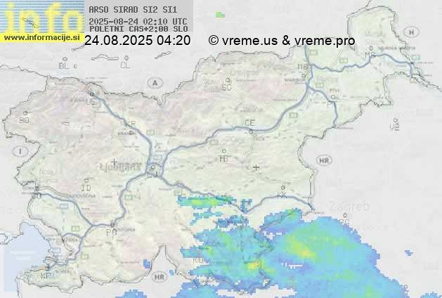 Radarska karta padavin