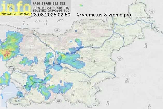 Radarska karta padavin