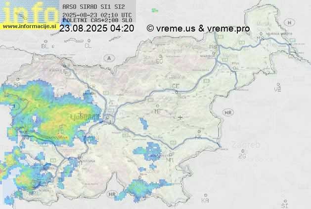 Radarska karta padavin