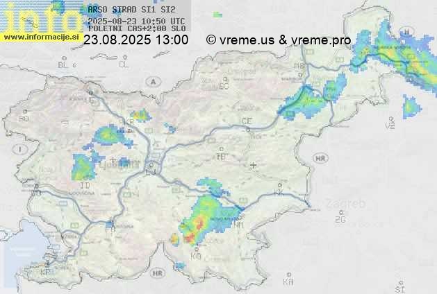 Radarska karta padavin