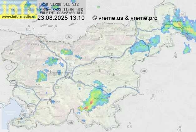 Radarska karta padavin