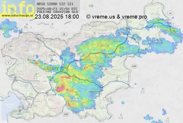Radarska karta padavin