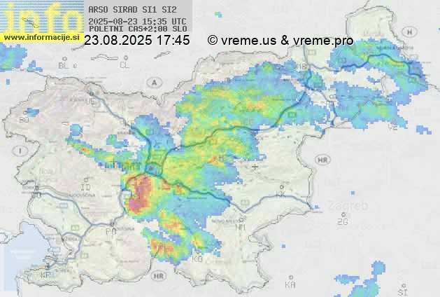 Radarska karta padavin