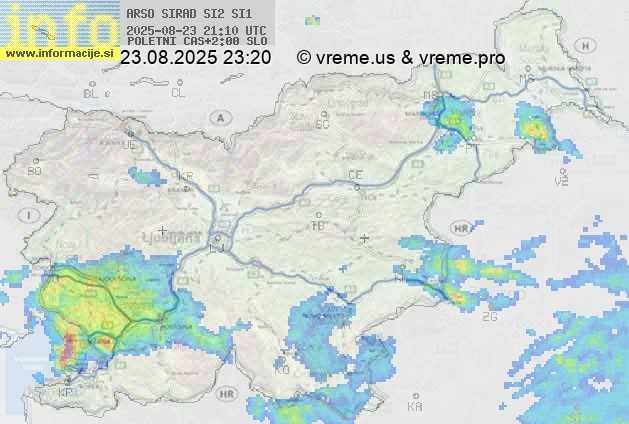 Radarska karta padavin