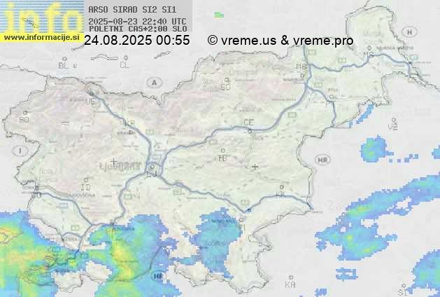 Radarska karta padavin