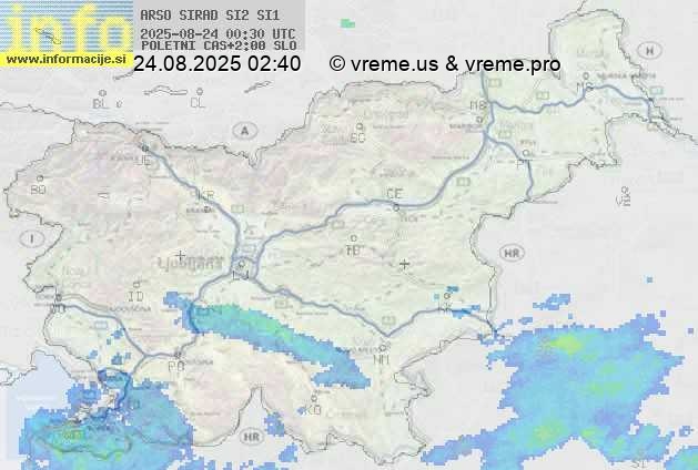 Radarska karta padavin