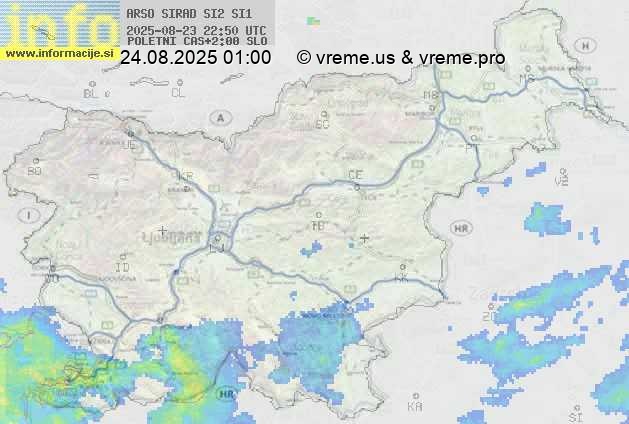 Radarska karta padavin