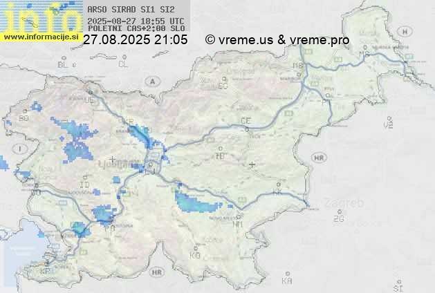 Radarska karta padavin