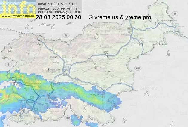 Radarska karta padavin
