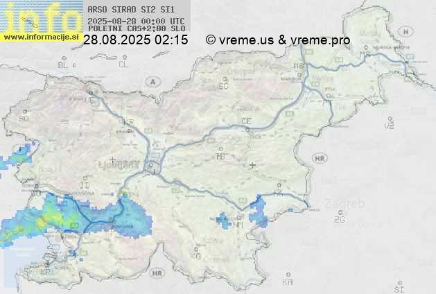 Radarska karta padavin