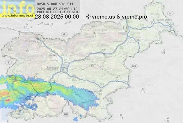 Radarska karta padavin