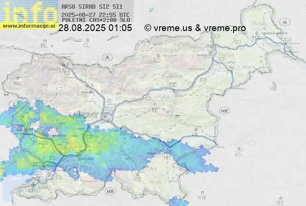 Radarska karta padavin