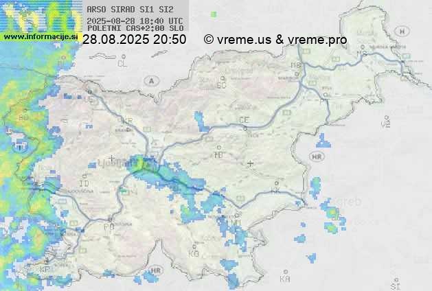 Radarska karta padavin