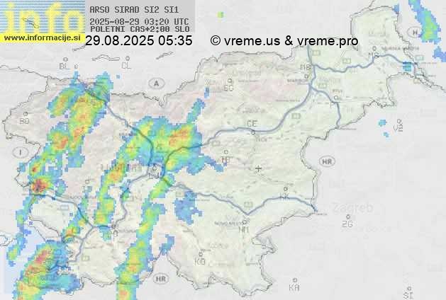 Radarska karta padavin