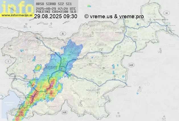 Radarska karta padavin
