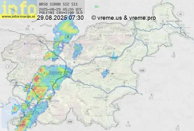 Radarska karta padavin