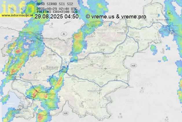 Radarska karta padavin