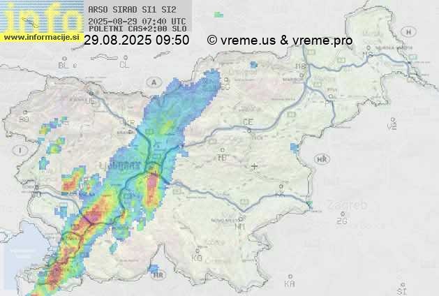 Radarska karta padavin