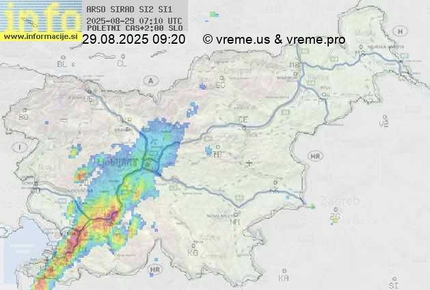 Radarska karta padavin
