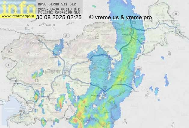Radarska karta padavin