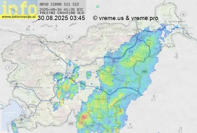 Radarska karta padavin