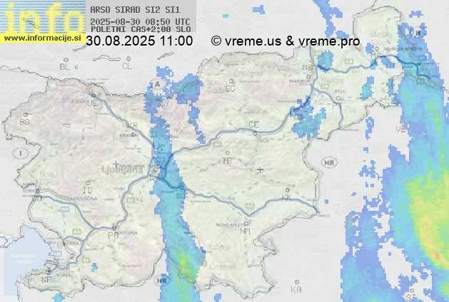 Radarska karta padavin