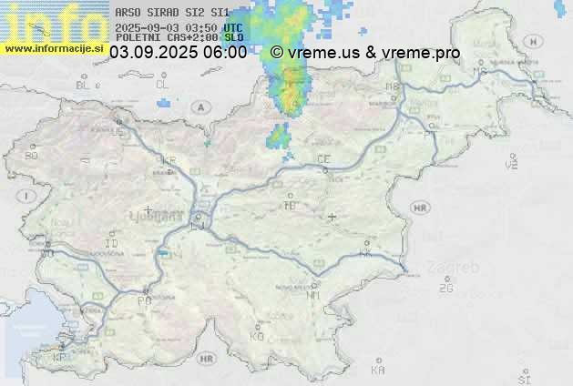 Radarska karta padavin