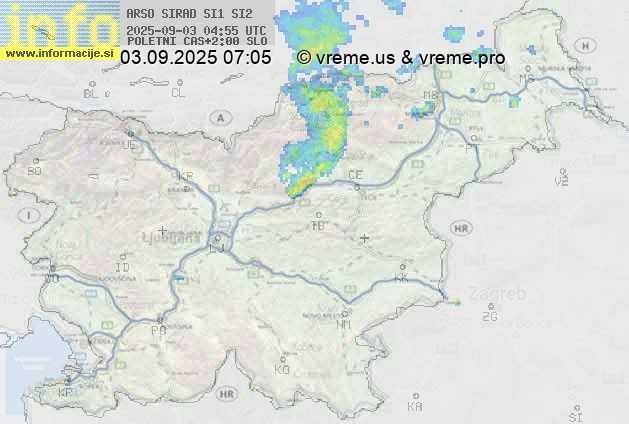 Radarska karta padavin