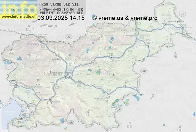 Radarska karta padavin