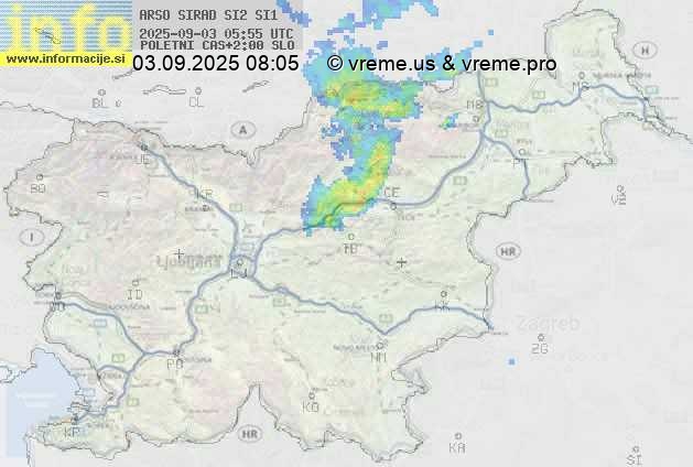 Radarska karta padavin