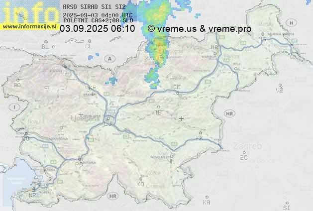 Radarska karta padavin