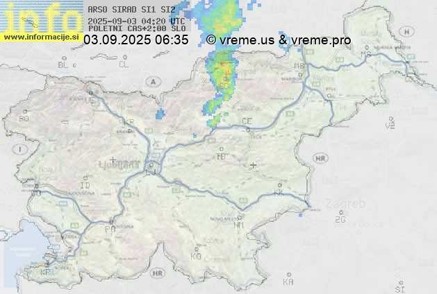 Radarska karta padavin