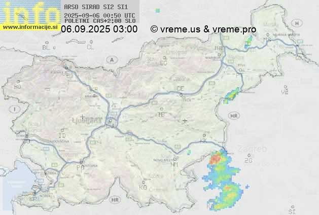 Radarska karta padavin