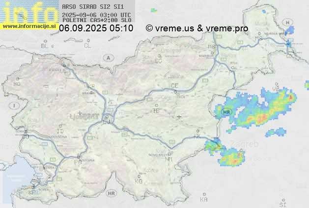 Radarska karta padavin