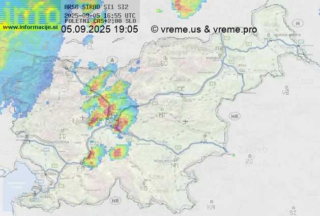 Radarska karta padavin