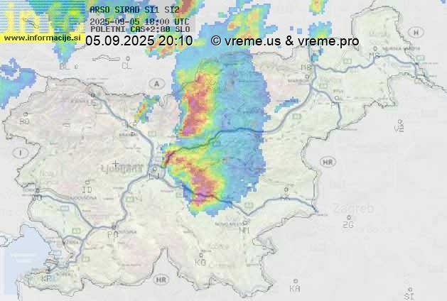 Radarska karta padavin