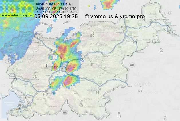 Radarska karta padavin