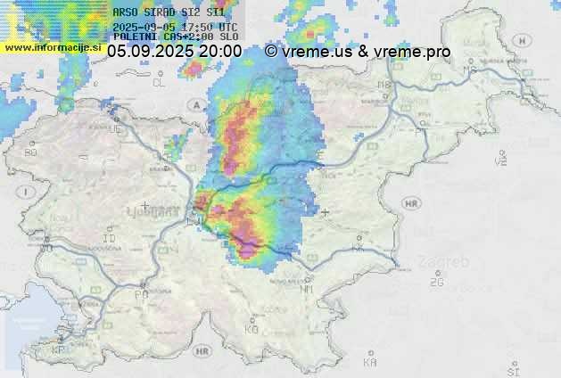 Radarska karta padavin