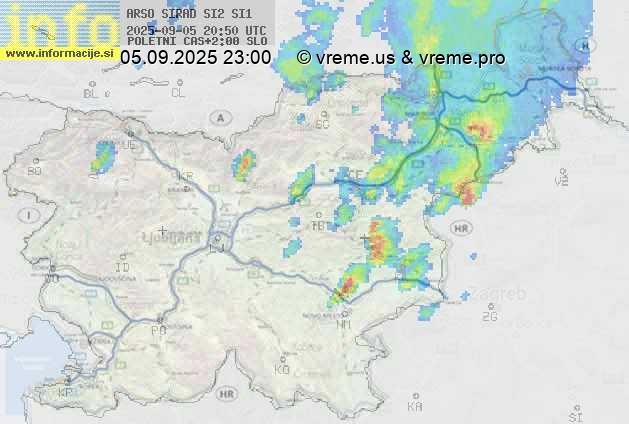 Radarska karta padavin