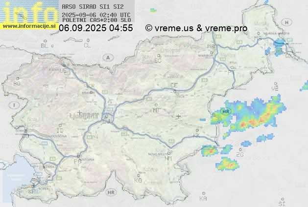 Radarska karta padavin