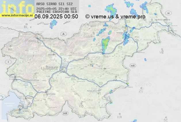 Radarska karta padavin