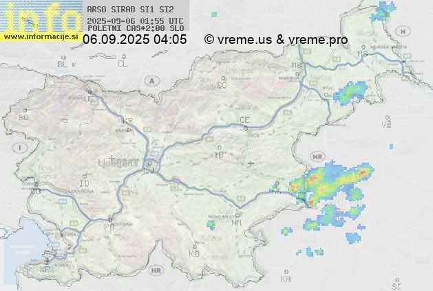 Radarska karta padavin