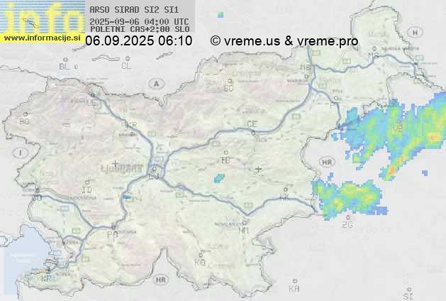 Radarska karta padavin